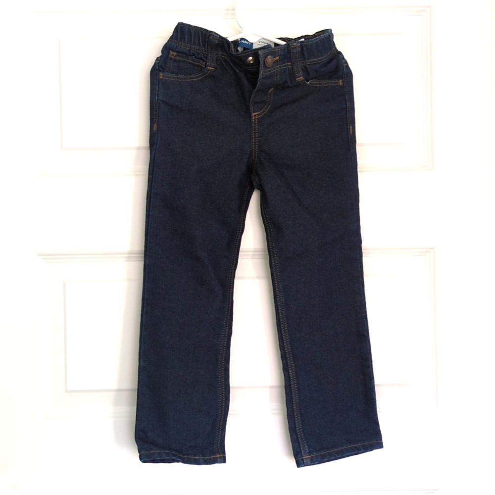 Straight dark wash jeans for toddlers